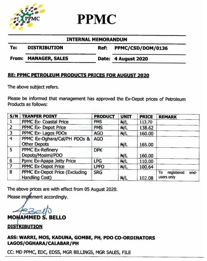 Petrol May Now Sell Between N145 To N155/L, As Ppmc Fixed New Ex-Depot Price 2 Petrol May Now Sell Between N145 To N155/L, As Ppmc Fixed New Ex-Depot Price 1