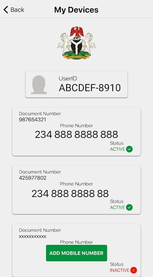 Link Number On Nimc Mobile App