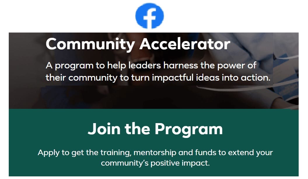 Facebook 2021 Community Accelerator Program