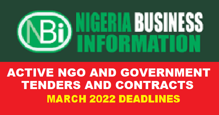 Active Ngo Tenders And Government Tenders - March 2022 Deadlines