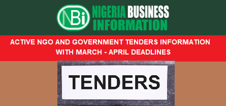 Tenders In Nigeria March- April 2022