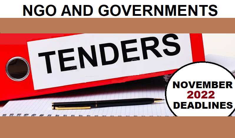 Government/Ngo Tenders Information - November 2022