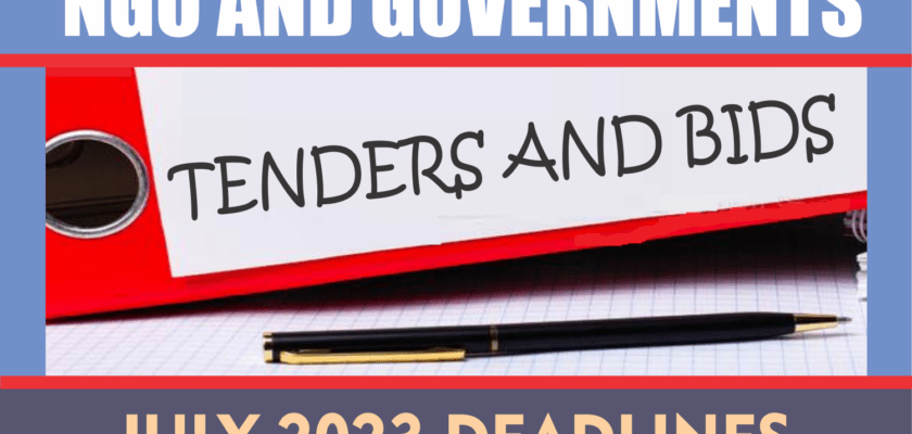 Government And Ngo Tenders And Contracts Information - July 2023