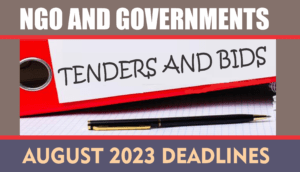 Government And Ngo Tenders And Contracts Information August 2023