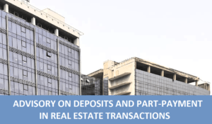 Part Payment In Real Estate Transaction